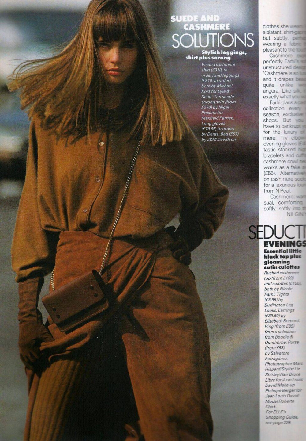 UK Elle September 1989, Model Roberta Chirko ​​​