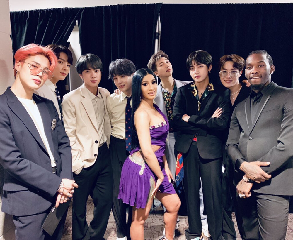 BTS 防弹少年团 20190502 “We met @ iamcardib @ OffsetYRN & @ Madonna !!!!!”