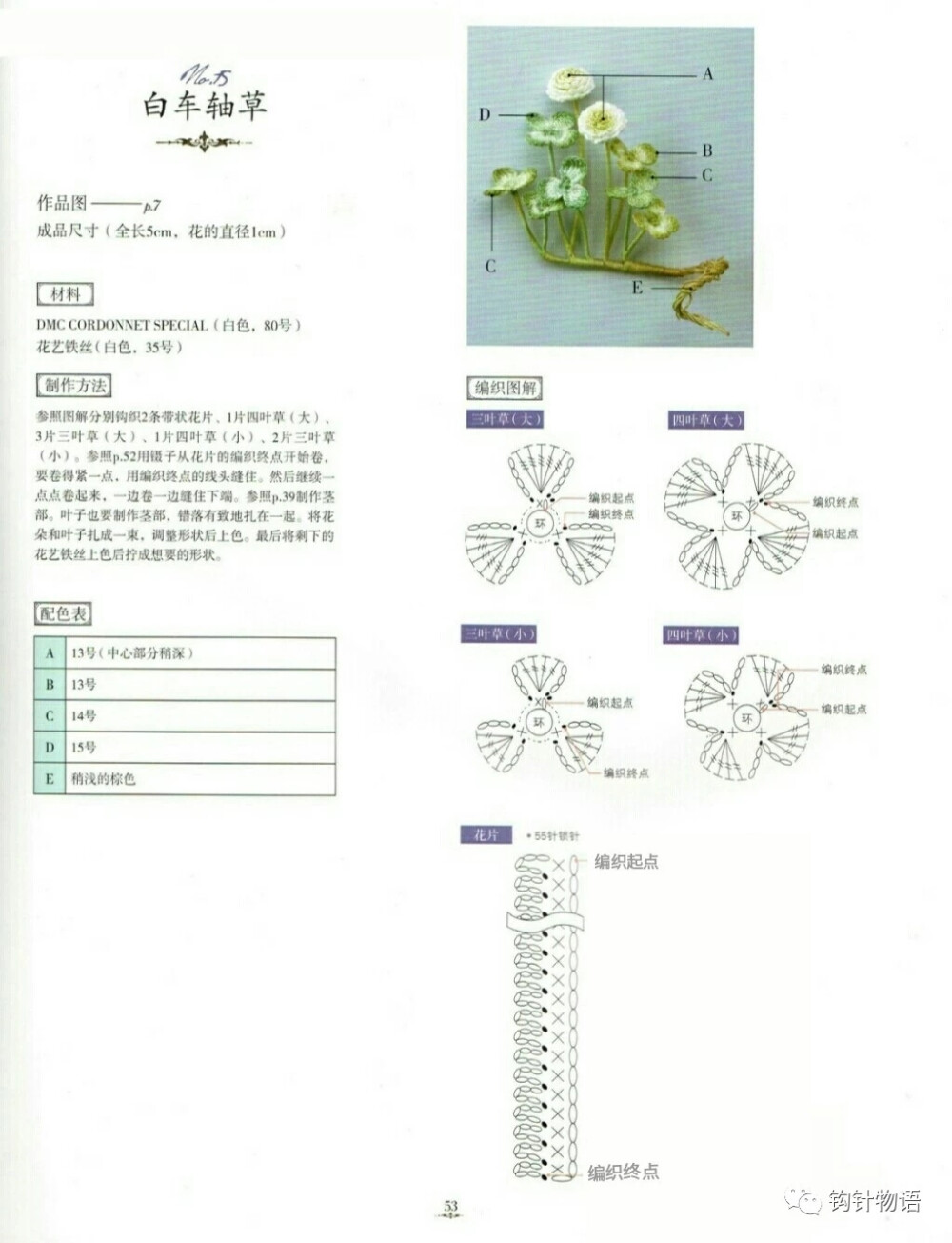 中里华奈迷人的蕾丝花饰钩编花朵图解
