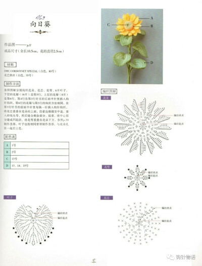 中里华奈迷人的蕾丝花饰钩编花朵图解
