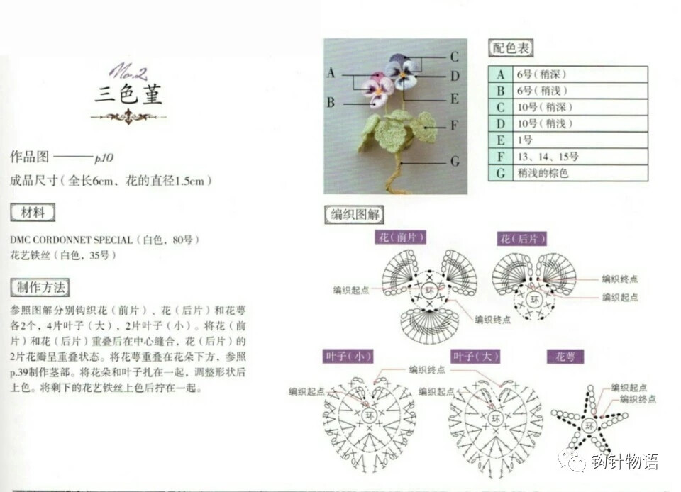 中里华奈迷人的蕾丝花饰钩编花朵图解
