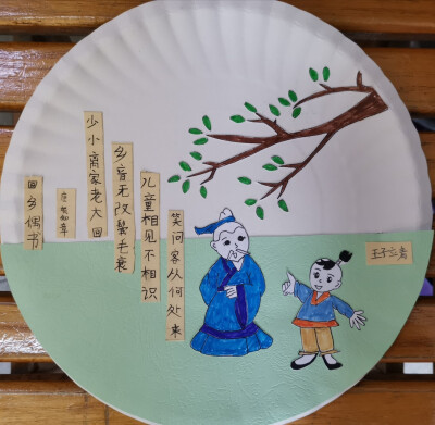 纸盘中的古诗作品