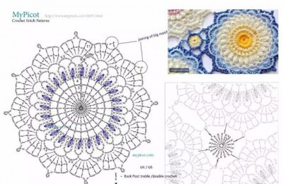 月亮花钩针图