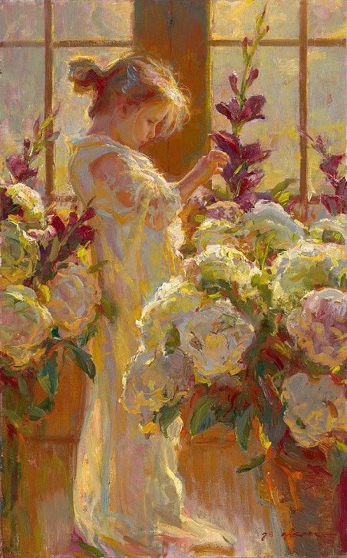 少 女 之 光
American painter Daniel F. Gerhartz 