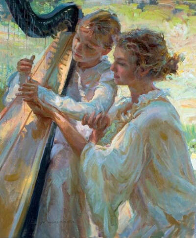 少 女 之 光
American painter Daniel F. Gerhartz 