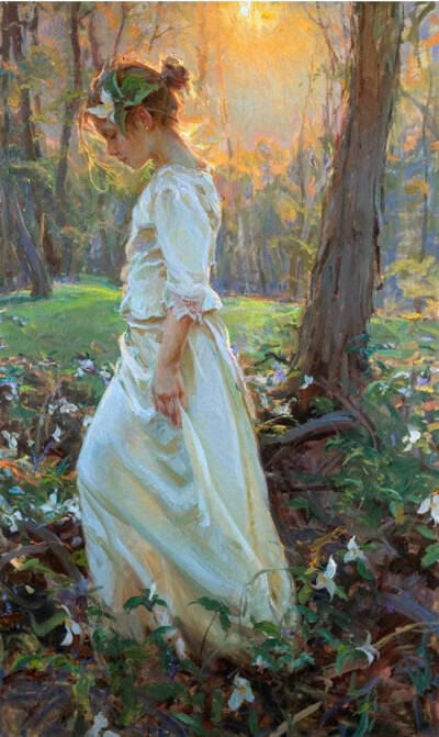 少 女 之 光
American painter Daniel F. Gerhartz 