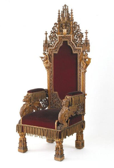 Armchair Place of origin: Coburg, Germany (made) Date: ca. 1851 (made) Artist/Maker: Rothbart, Ferdinand, born 1823 - died 1899 (designer) Kolb, Th. (designe…