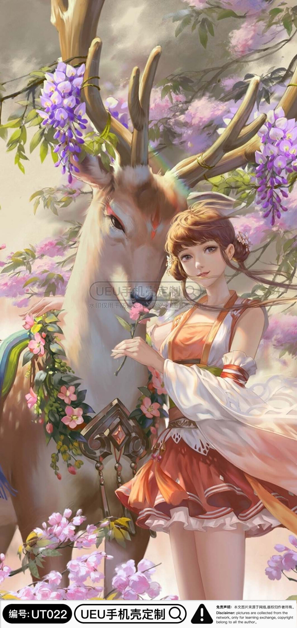 插画手机壳支持来图定制