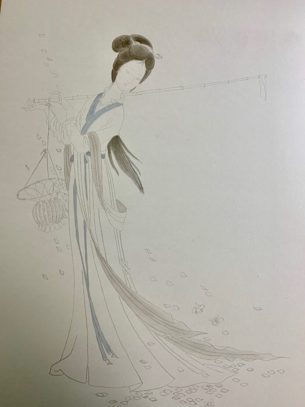 工笔画人物黛玉