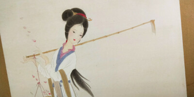 工笔画人物黛玉