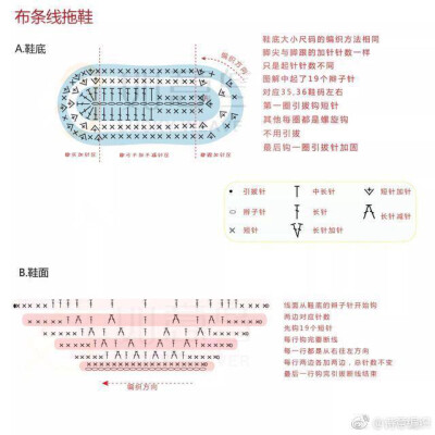 钩针拖鞋