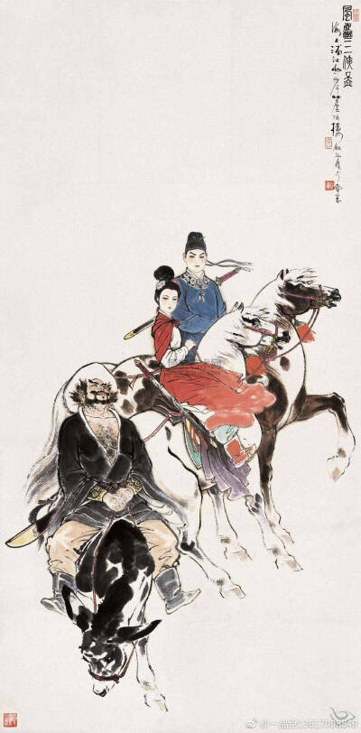 [cp]已故人物画大师，顾炳鑫老师作品，风格独特，人物神态生动，构图巧妙。