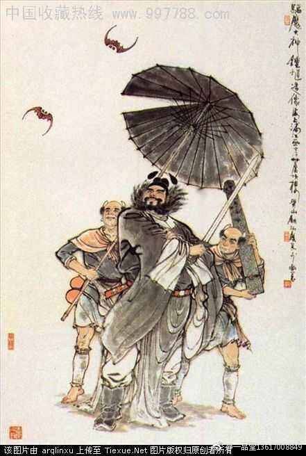 [cp]已故人物画大师，顾炳鑫老师作品，风格独特，人物神态生动，构图巧妙。