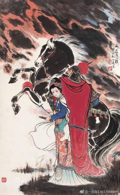 [cp]已故人物画大师，顾炳鑫老师作品，风格独特，人物神态生动，构图巧妙。