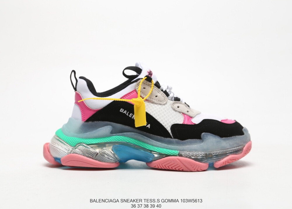 巴黎世家Balenciaga Triple S 三代
全组合氮气大底“果冻胶水晶底新款气垫老爹鞋
（尺码如图所示）