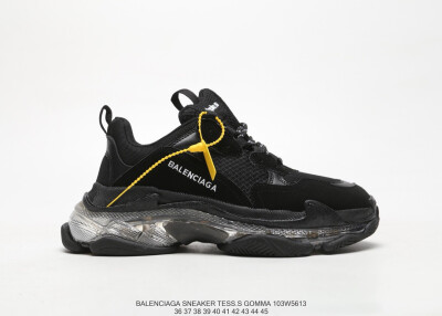 巴黎世家Balenciaga Triple S 三代
全组合氮气大底“果冻胶水晶底新款气垫老爹鞋
（尺码如图所示）