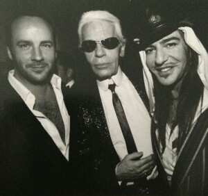 Tom Ford, Karl Lagerfeld and John Galliano