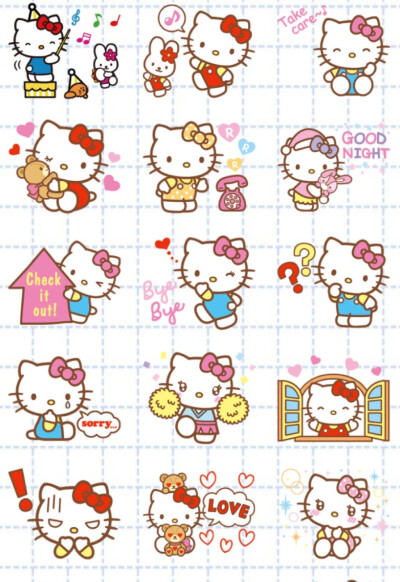 【Dcherry丁樱桃】头像 壁纸 卡通 平铺 hello Kitty