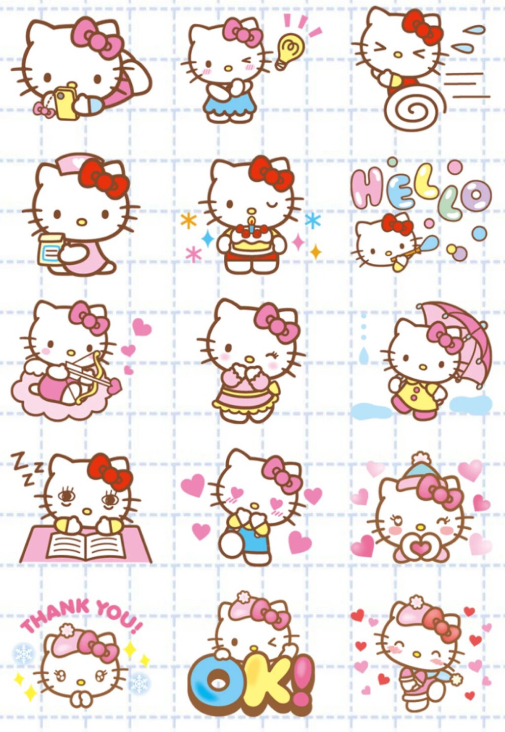 【Dcherry丁樱桃】头像 壁纸 卡通 平铺 hello Kitty