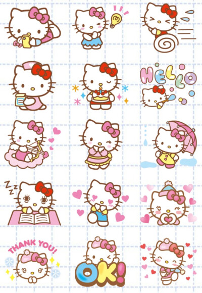 【Dcherry丁樱桃】头像 壁纸 卡通 平铺 hello Kitty