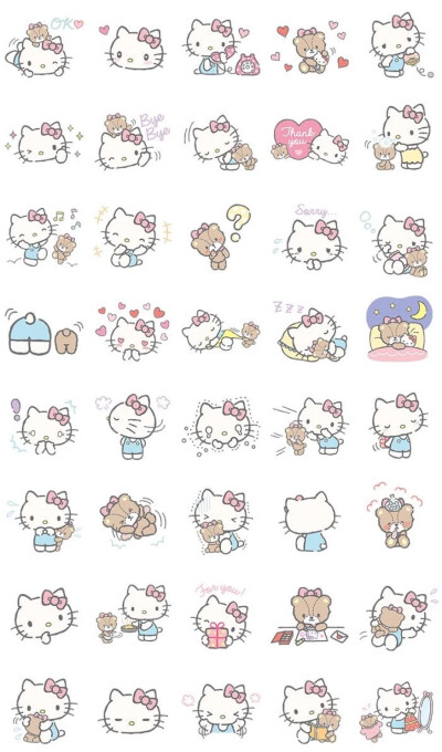 【Dcherry丁樱桃】头像 壁纸 卡通 平铺 hello Kitty
