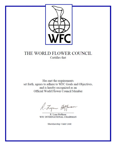 So proud to be one of the member of The World Flower Council.