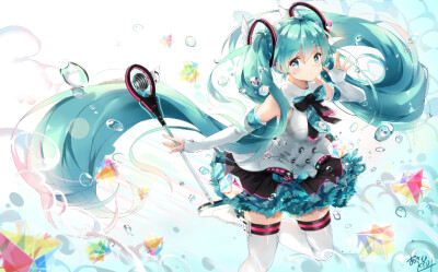 一个画风的圆圆的初音