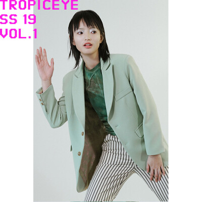 定制 TROPICEYE 原创SS19春夏男朋友西装宽松廓形长款西服外套女