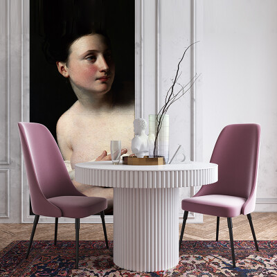 【SUFAN】舒梵圆形餐桌轻奢客厅餐桌ArtDeco风格餐桌设计师实木桌