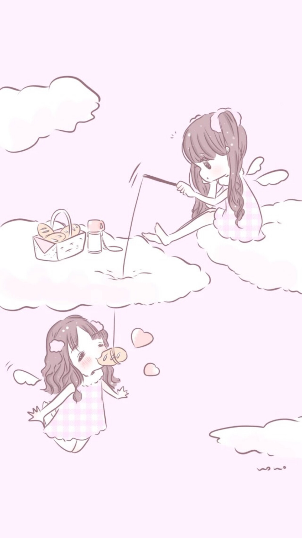 ꒒ ০ ⌵ ୧ ♡盼夏自描手机壁纸