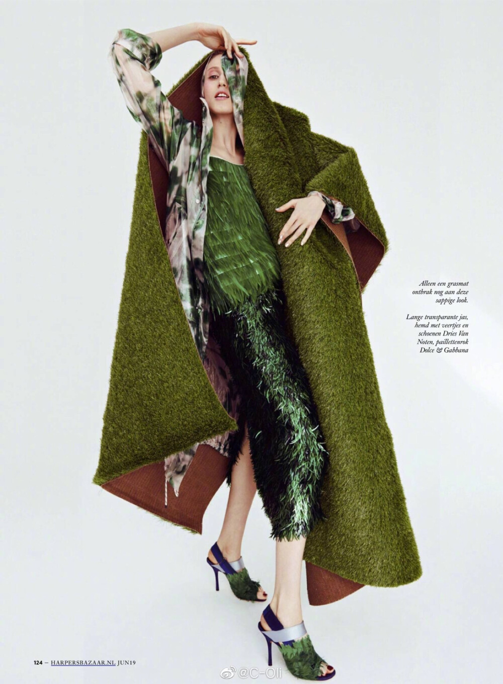 #C-Oli# Harper's Bazaar Netherland June 2019: Anna Cleveland by Petrovsky & Ramone || 荷兰版芭莎六月刊，花漾戏精Anna C登上封面，美丽～[心] ​​​