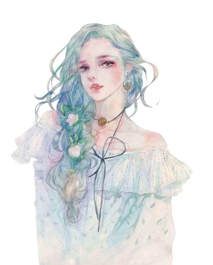 手绘 水彩 人物 插画 头像
作者: enofno