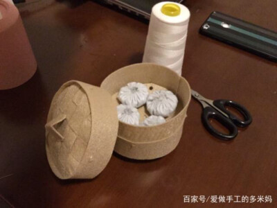 【不织布手工DIY】可爱又简单的小笼包子