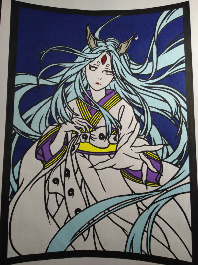 火影大筒木辉夜剪纸 刻纸