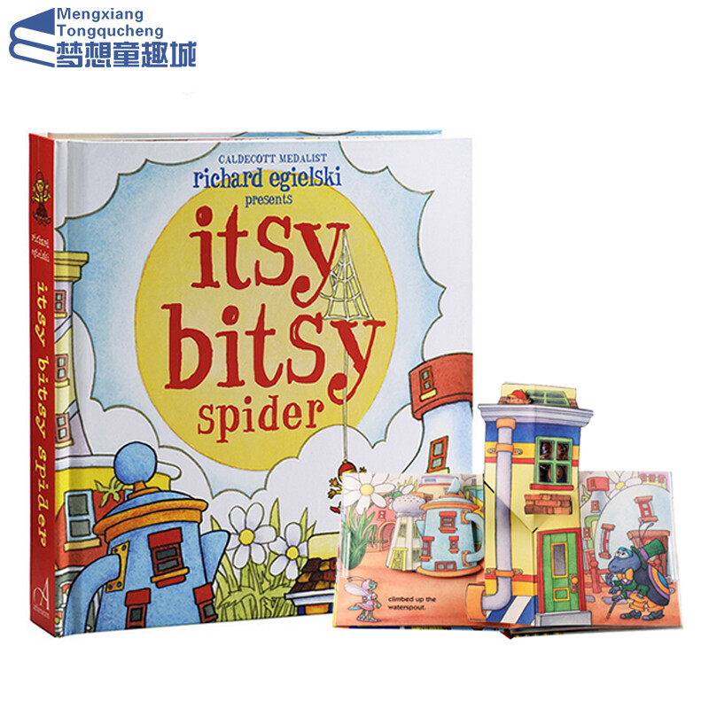 英文原版 Itsy Bitsy Spider 儿童观察想像力训练 POP-UP 立体书