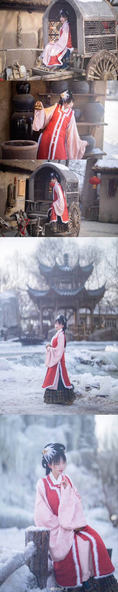  你看呀，那大雪白茫茫一片真干净。
服装：@踏云馆汉服
妆造：@中二少女浮
摄影：@是你生哥
出境 : @芍药_Y
#汉服##汉服摄影# ​