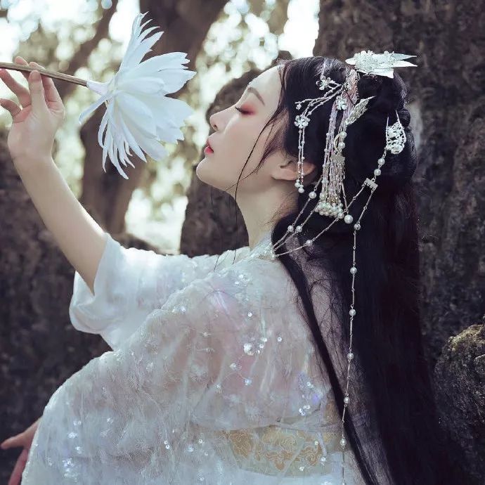 古风真人头像女头