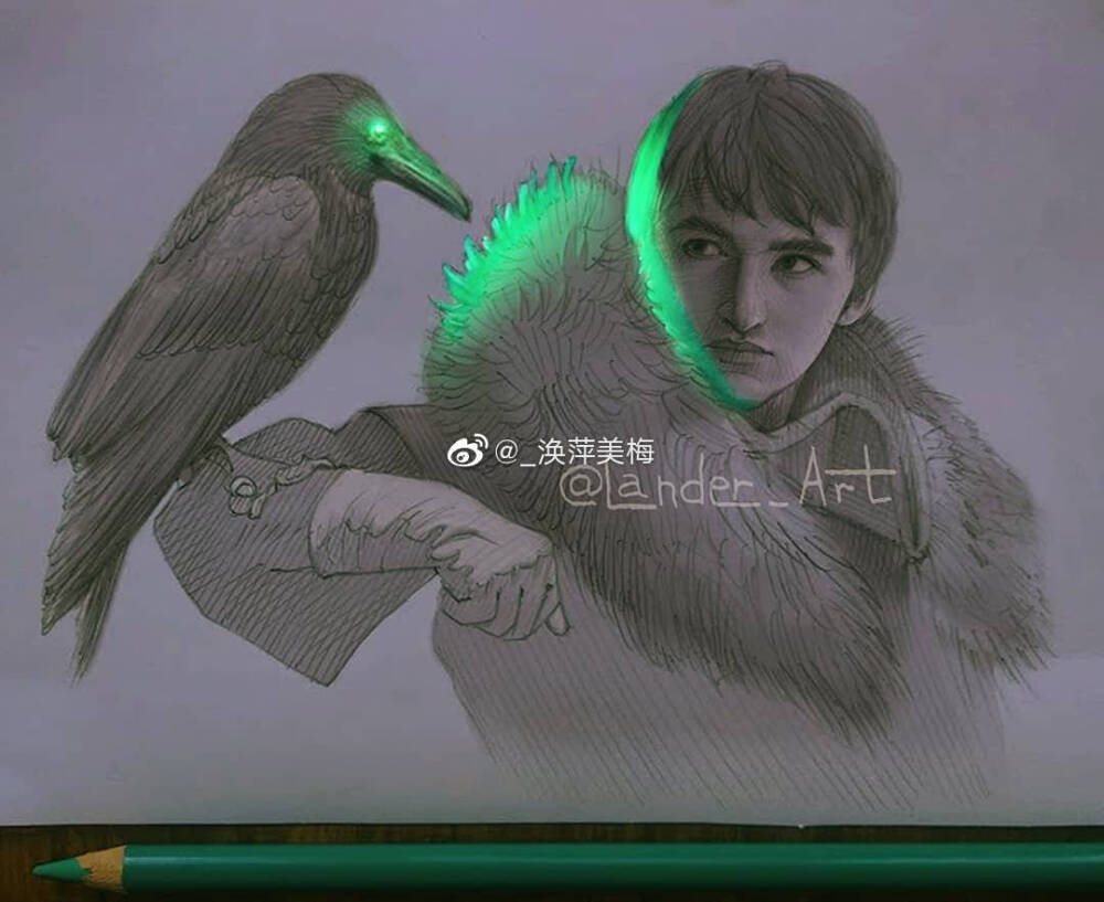 会发光的素描，好美~ 作者：lander_art ​
带给你不一样的视觉体验！素描，要懂得变通，一切都会变得不一样。