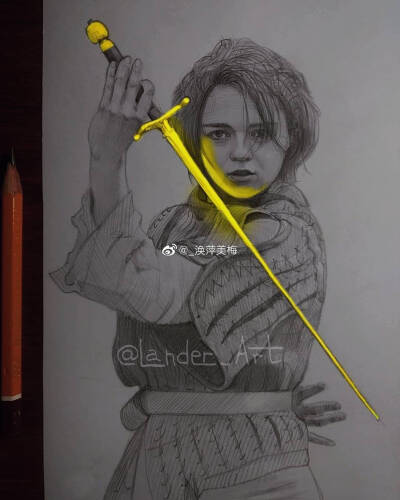 会发光的素描，好美~ 作者：lander_art ​
带给你不一样的视觉体验！素描，要懂得变通，一切都会变得不一样。