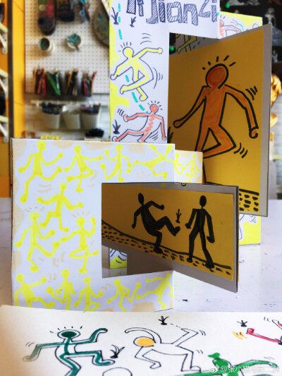  【踢键子】凯斯•哈林街头涂鸦艺术+动画原理+无限翻折小机关。