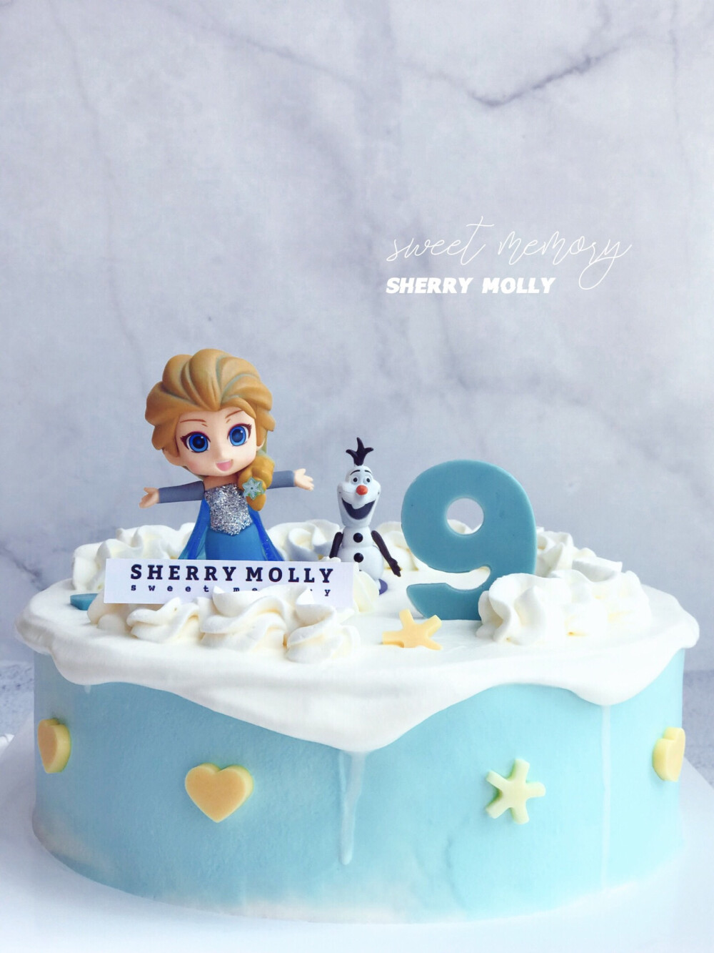 #SHERRY Molly家の下午茶#—『巧克力cake』给小朋友订的9周岁生日cake～挑了冰雪奇缘主题哒 也是个公主耶 ❄️