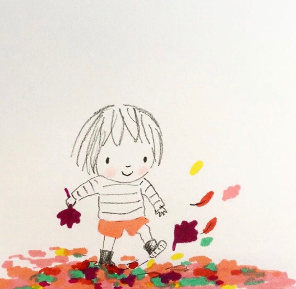 可爱小女孩插画 头像