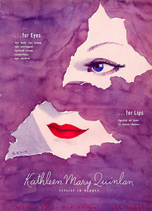 60年代的化妆品广告海报，极具艺术感又充满想象空间。 ​​​​