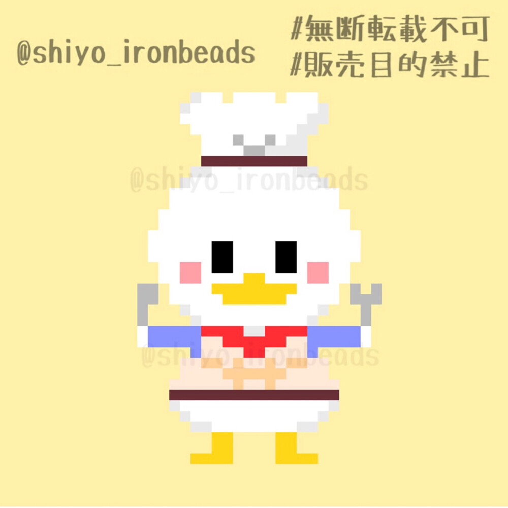 拼豆-迪士尼-唐老鸭