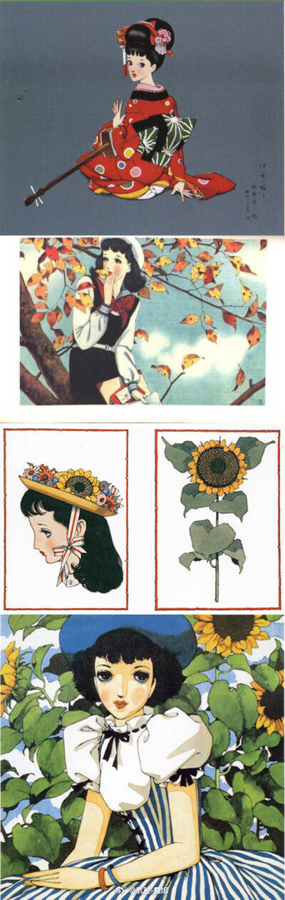 中原淳一笔下的女子