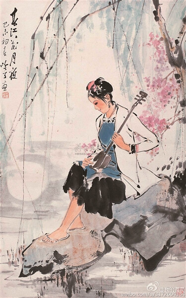 宋吟可《春江花月夜》90×50cm