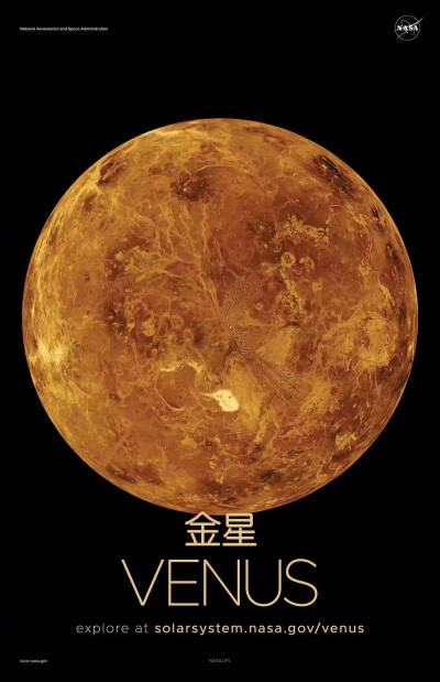 MASA官方发布的太阳系天体海报-