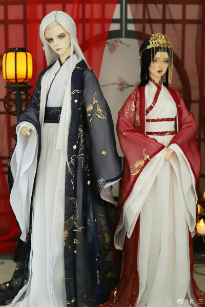 古风情侣 SD娃娃 BJD 玩具 人偶 壁纸 萌物 