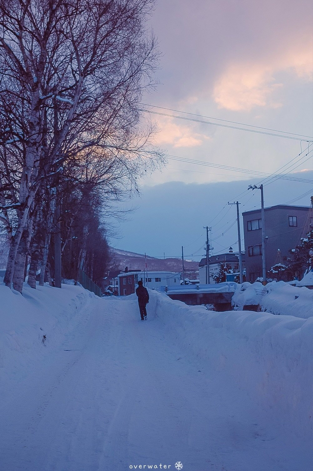 夕立の帰り道 ​​​
冬天的小樽，有点阴郁的冷色调