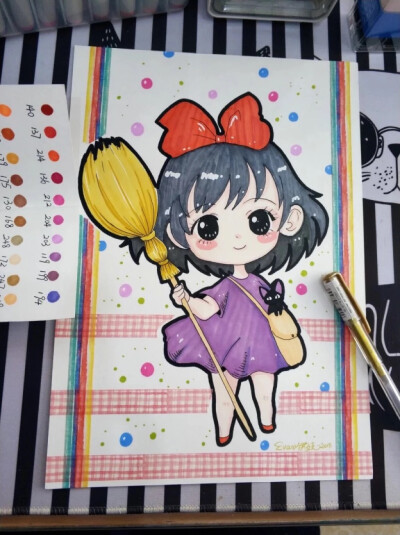 儿童画 端午 女孩